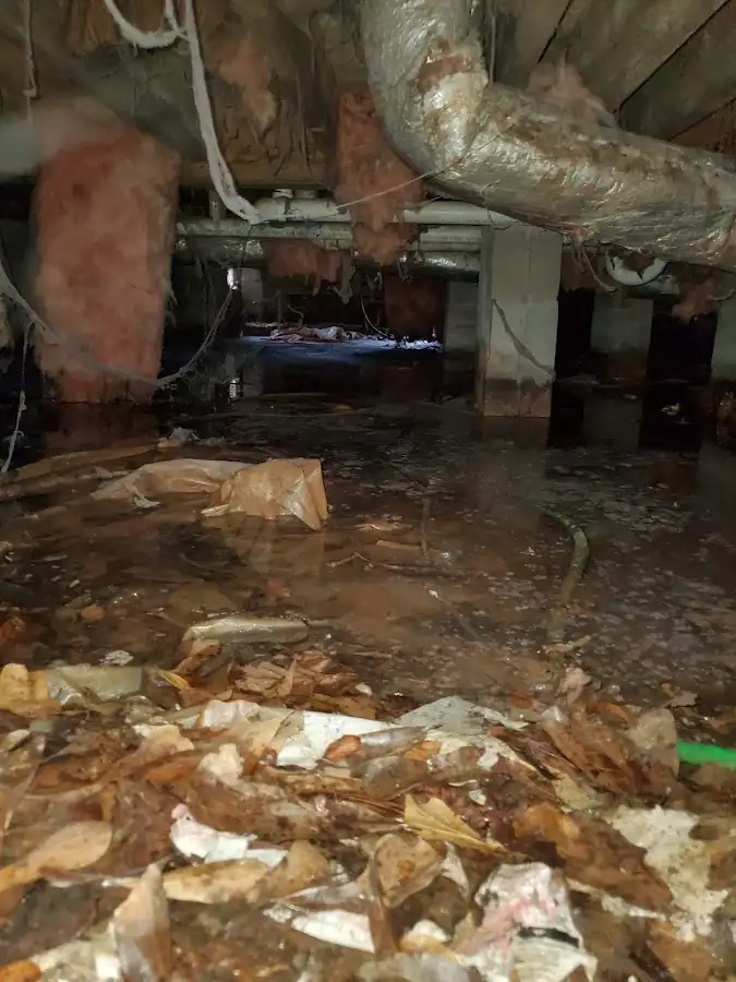 Crawl space flood assessment for Commercial Water Damage Restoration in District Heights