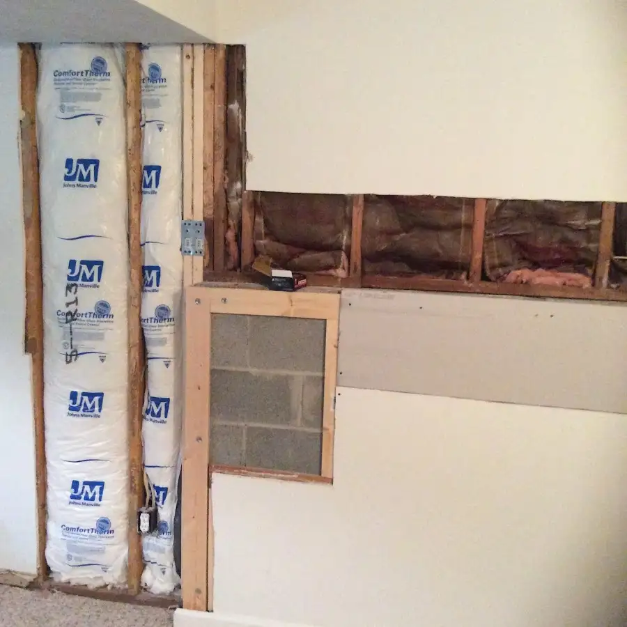 Wall insulation replacement during Contents Cleaning & Restoration in District Heights